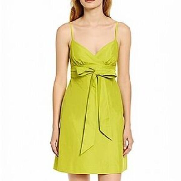J Crew Lime Green Strappy A-Line Dress Size 4 - Picture 1 of 8